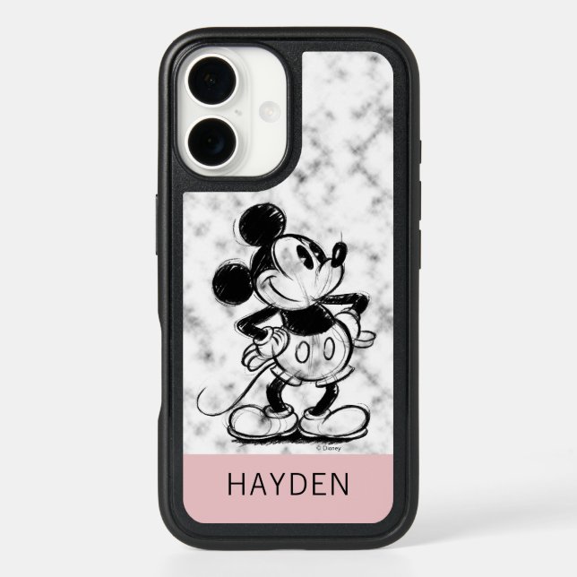 Mickey | Marble Otterbox iPhone Case (Back)