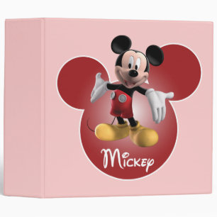 Mickey Mickey Clubhouse   Head Icon 3 Ring Binder