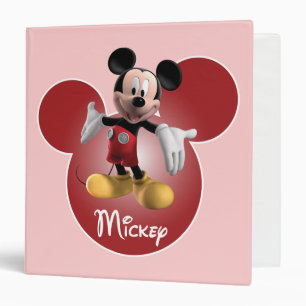Mickey Mickey Clubhouse   Head Icon 3 Ring Binder
