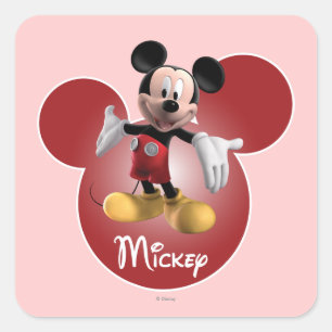 Mickey Mickey Clubhouse   Head Icon Square Sticker