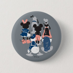 Mickey Mickey Friend Turns Pinback Button