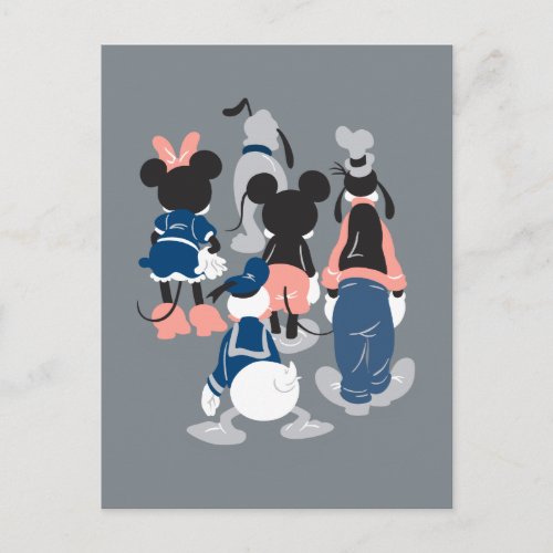 Mickey  Mickey Friend Turns Postcard