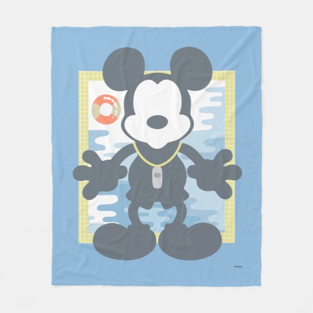 Mickey | Mickey Life Guard Fleece Blanket (Front)