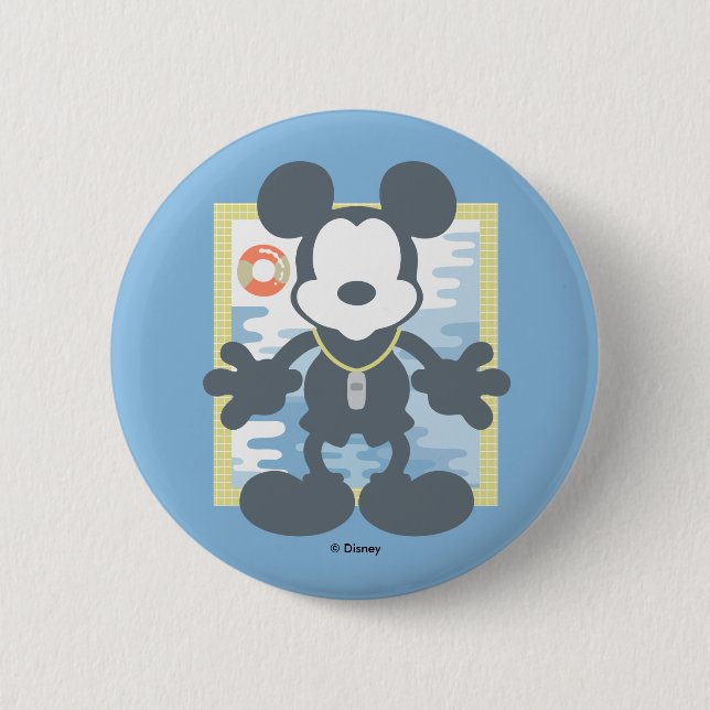 Mickey | Mickey Life Guard Pinback Button (Front)