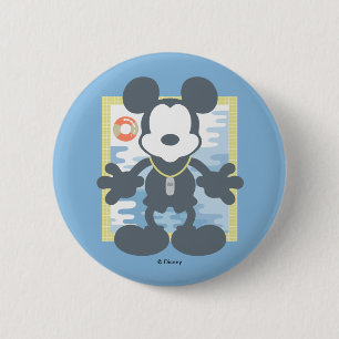 Mickey Mickey Life Guard Pinback Button