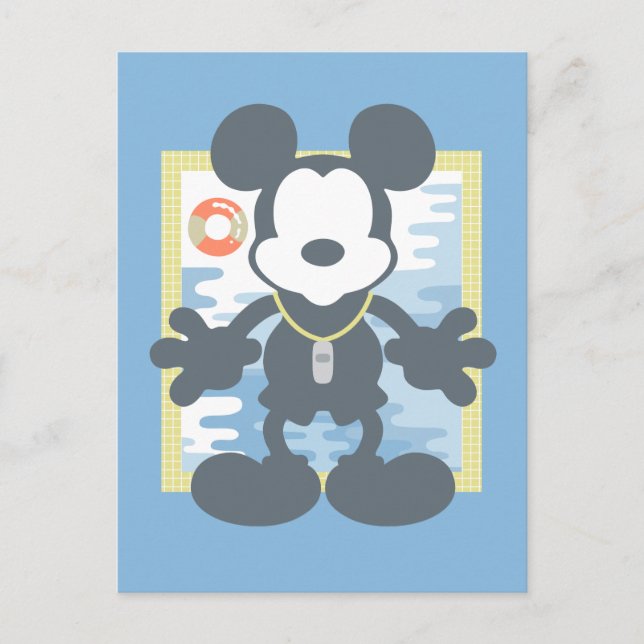 Mickey | Mickey Life Guard Postcard (Front)