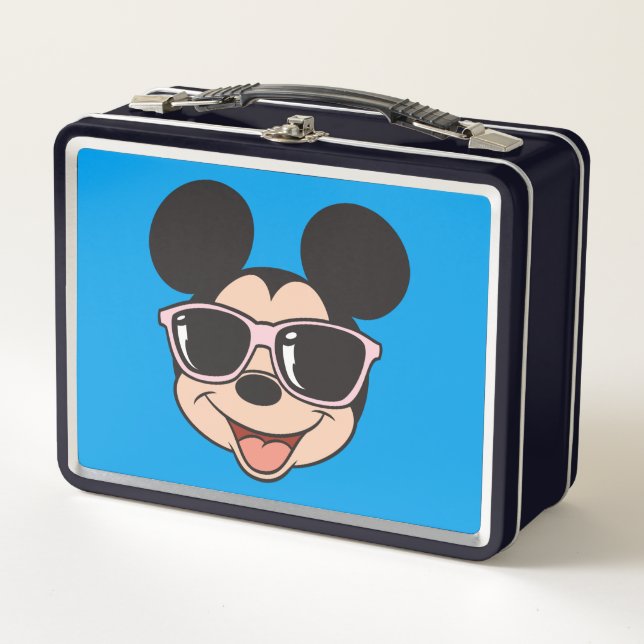 Mickey | Mickey Smiling Sunglasses Metal Lunch Box (Front)
