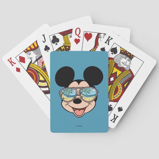 Mickey | Mickey Tropical Sunglasses Playing Cards (Back)