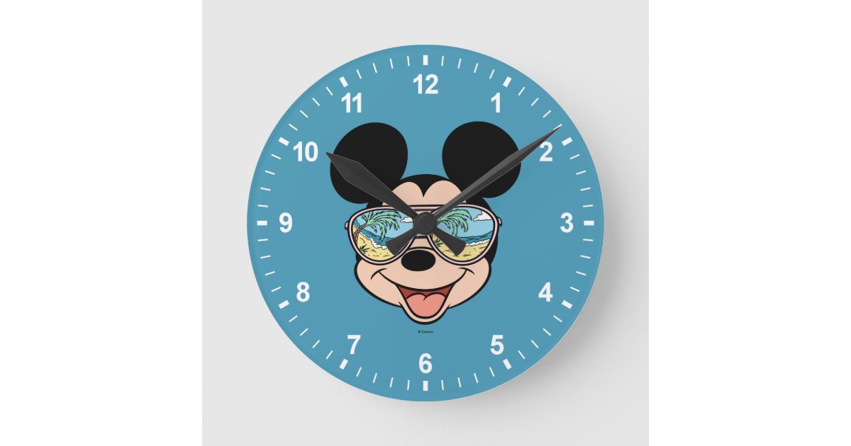 Mickey | Mickey Tropical Sunglasses Round Clock | Zazzle