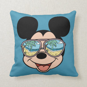 Mickey Mickey Tropical Sunglasses Throw Pillow
