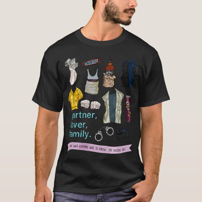Mickey Milkovich things Flatlay - color T-Shirt (Front)