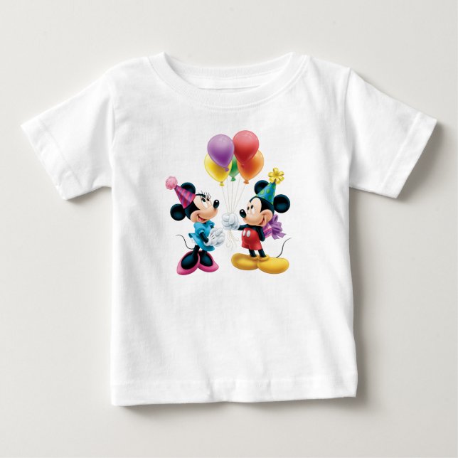 Mickey & Minnie | Birthday Baby T-Shirt (Front)