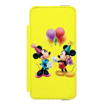 Mickey & Minnie | Birthday Iphone Se/5/5s Wallet Case by MickeyAndFriends at Zazzle