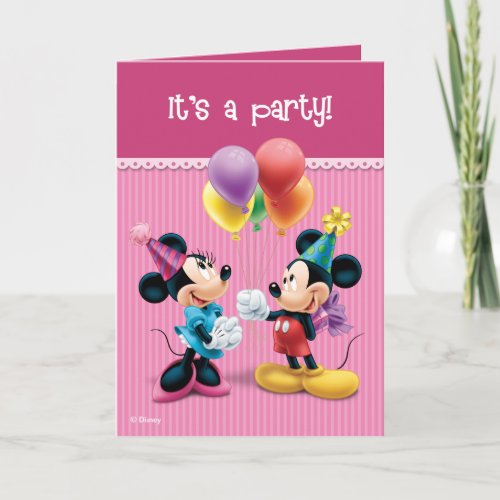 Mickey  Minnie  Birthday Invitation