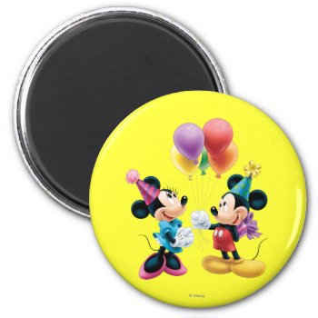 Mickey & Minnie | Birthday Magnet by MickeyAndFriends at Zazzle