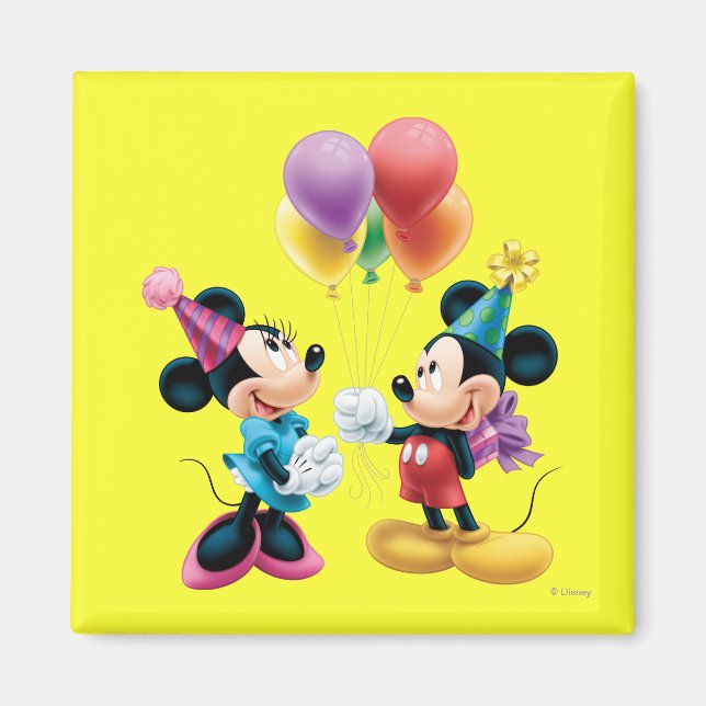 Mickey & Minnie | Birthday Magnet (Front)