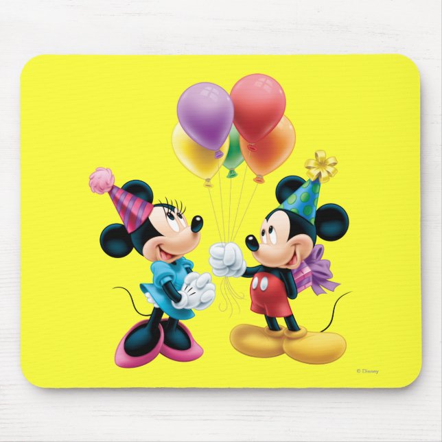 Mickey & Minnie | Birthday Mouse Pad (Front)