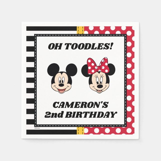 Mickey & Minnie Birthday  Napkins (Front)