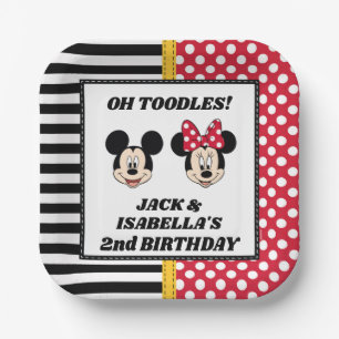 Mickey & Minnie Birthday Paper Plates