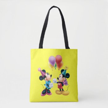 Mickey & Minnie | Birthday Tote Bag by MickeyAndFriends at Zazzle