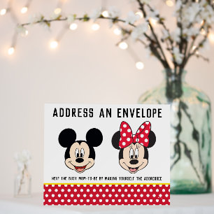 Mickey & Minnie   Boy or Girl - Address Envelope Foam Board