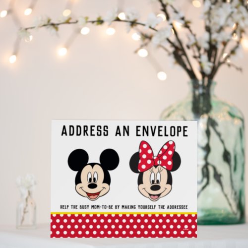 Mickey  Minnie  Boy or Girl _ Address Envelope Foam Board
