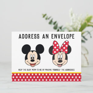 Mickey & Minnie   Boy or Girl - Address Envelope Invitation