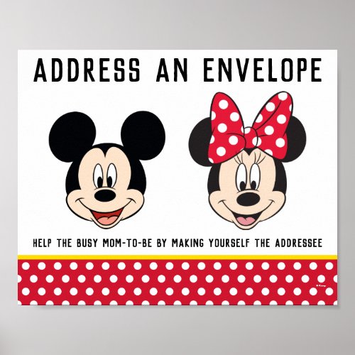 Mickey  Minnie  Boy or Girl _ Address Envelope Poster