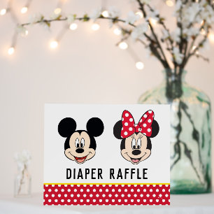 Mickey & Minnie   Boy or Girl - Diaper Raffle Foam Board