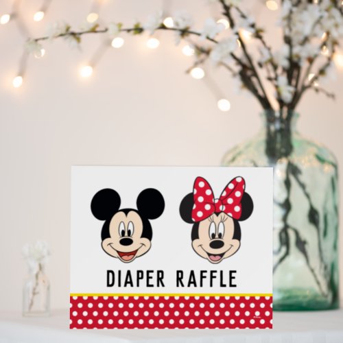 Mickey  Minnie  Boy or Girl _ Diaper Raffle Foam Board