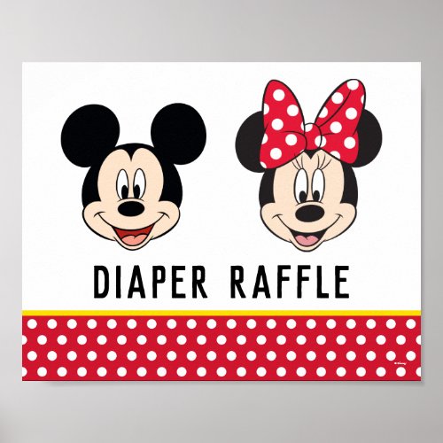 Mickey  Minnie  Boy or Girl _ Diaper Raffle Poster