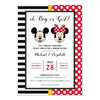 Mickey & Minnie | Boy or Girl - Gender Reveal Invitation