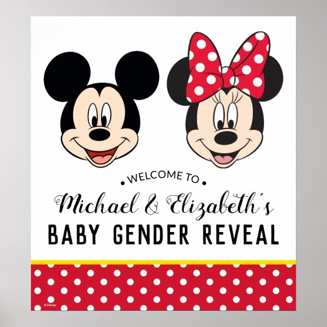 Mickey & Minnie | Boy or Girl - Gender Reveal Poster (Front)
