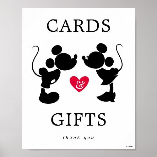 Mickey  Minnie Bridal Shower Cards  Gifts Poster