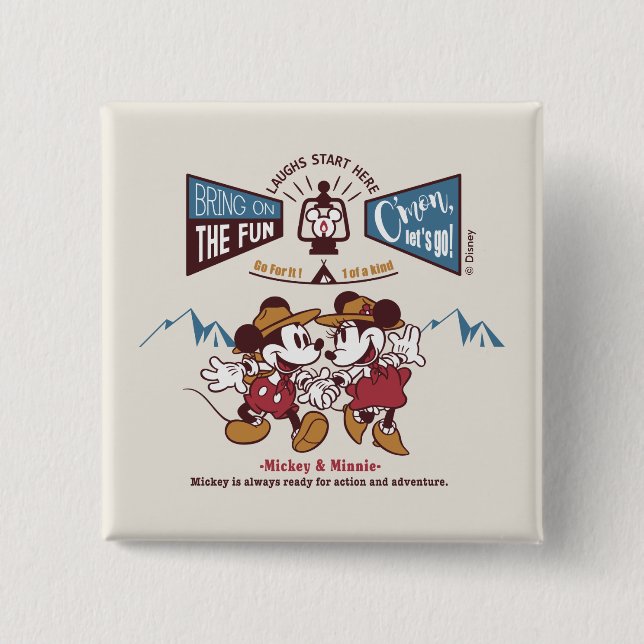 Mickey & Minnie | Bring on the Fun Button (Front)