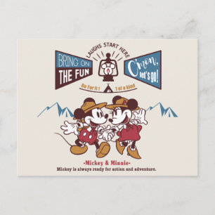Mickey & Minnie Bring on the Fun Postcard