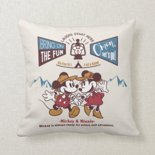 Mickey & Minnie Bring on the Fun Throw Pillow