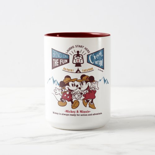 Mickey  Minnie  Bring on the Fun Two_Tone Coffee Mug