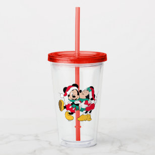 Mickey & Minnie   Christmas Kisses Acrylic Tumbler