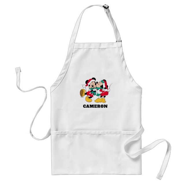 Mickey & Minnie | Christmas Kisses Adult Apron (Front)