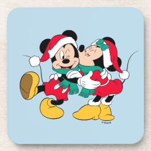 Mickey & Minnie Christmas Kisses Beverage Coaster