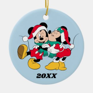 Mickey & Minnie | Christmas Kisses Ceramic Ornament