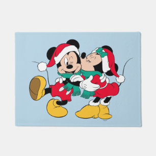 Mickey & Minnie Christmas Kisses Doormat