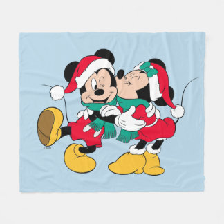Mickey & Minnie | Christmas Kisses Fleece Blanket