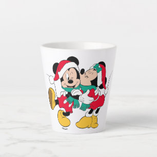 Mickey & Minnie   Christmas Kisses Latte Mug