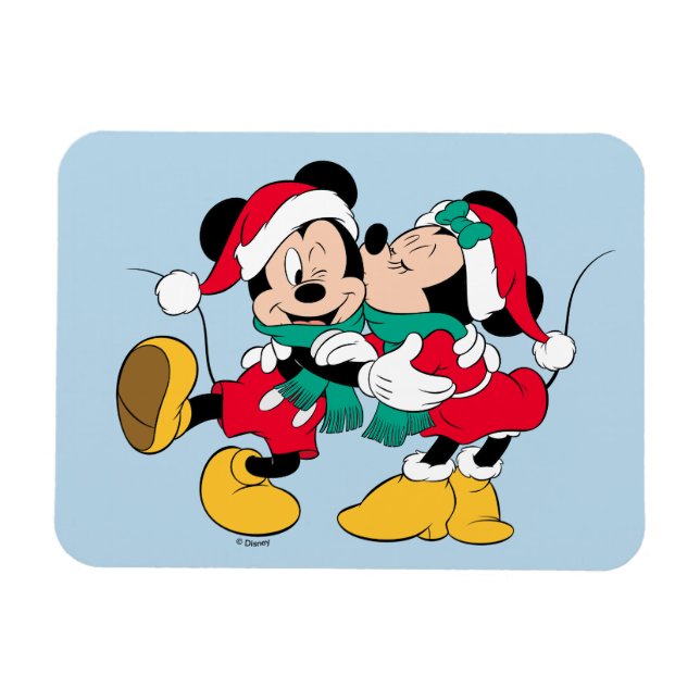 Mickey & Minnie | Christmas Kisses Magnet (Horizontal)