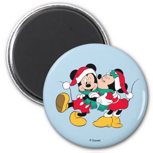 Mickey  Minnie  Christmas Kisses Magnet