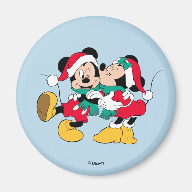Mickey & Minnie | Christmas Kisses Magnet (Front)