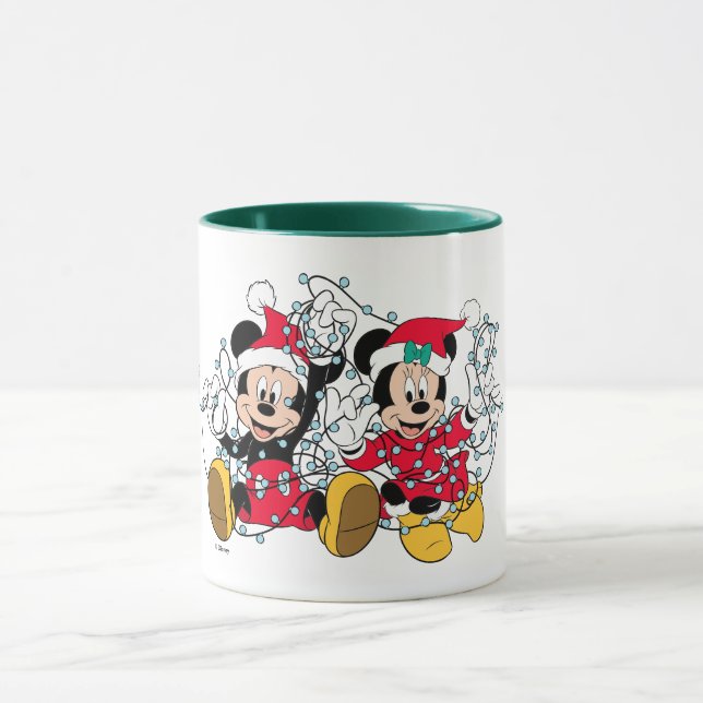 Mickey & Minnie |Christmas Lights Mug (Center)