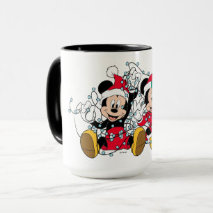 Mickey & Minnie  Christmas Lights Mug